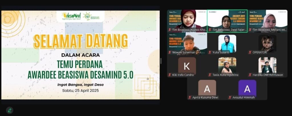 Temu Perdana Awardee Beasiswa Desamind 5.0: “Peran Strategis Pemuda dalam Transformasi Desa”